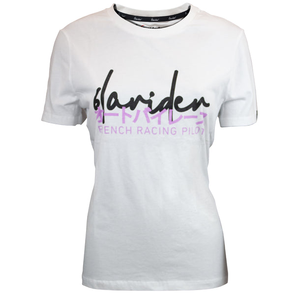 T-shirt Femme Japan Race Blanc / Rose